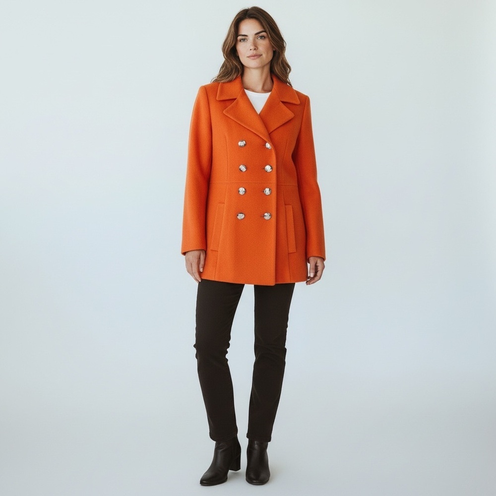 PAUL LEVY Vintage Wool Double Breast Coat Size M NEW